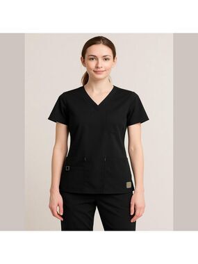 Carhartt Black And Blue Force Modern Fit Scrub Top Size Large